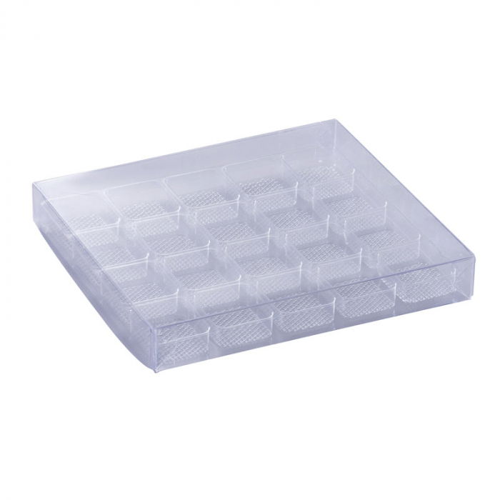 Cutii Praline plastic transp.20 cavit. 16x15cm-25buc [1]