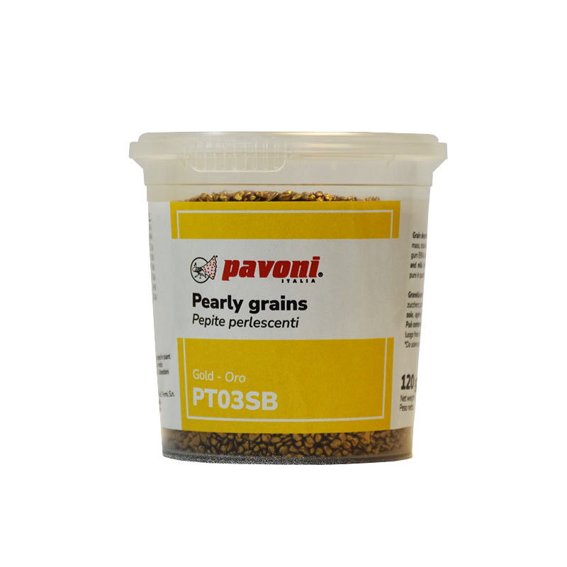 Decor Granule Ciocolata Neagra Auriu, 120 gr [1]