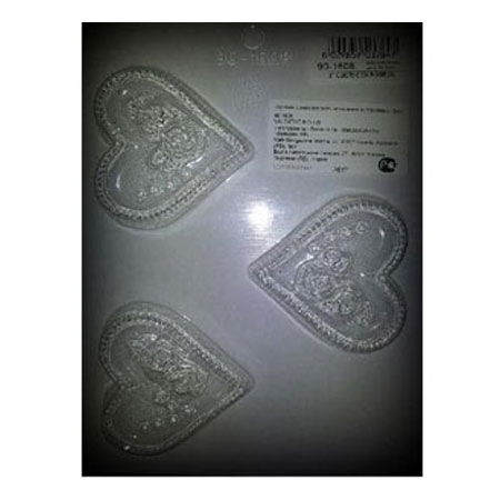 Decor / Plachete Inimioare Ø 8 cm - Matrita Plastic Ciocolata [2]