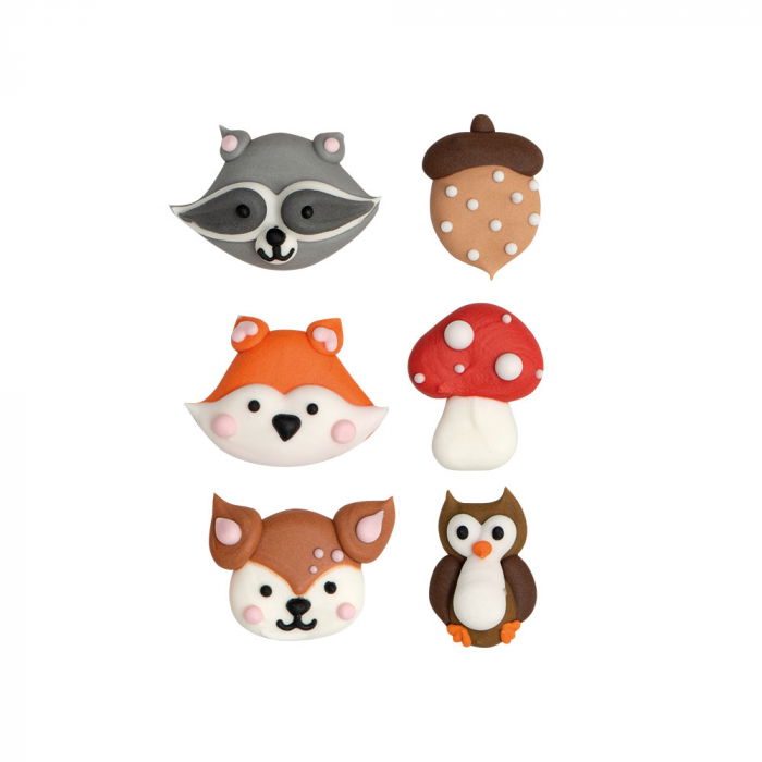 Decor Zahar - Animale Padure Ø 3.5 si 4 cm, 6 modele, 6 buc [2]