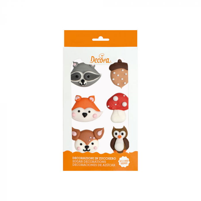 Decor Zahar - Animale Padure Ø 3.5 si 4 cm, 6 modele, 6 buc [1]