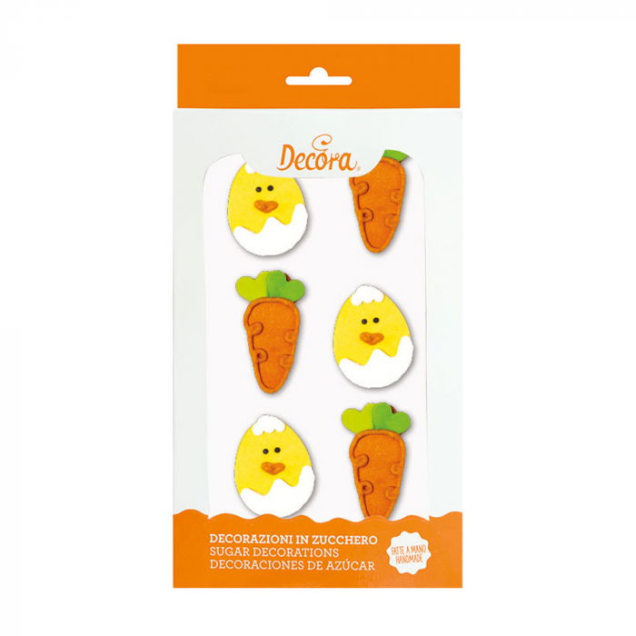 Decor Zahar - Figurine Paste, Puisori si Morcovi Ø 5 cm, 6 buc [1]