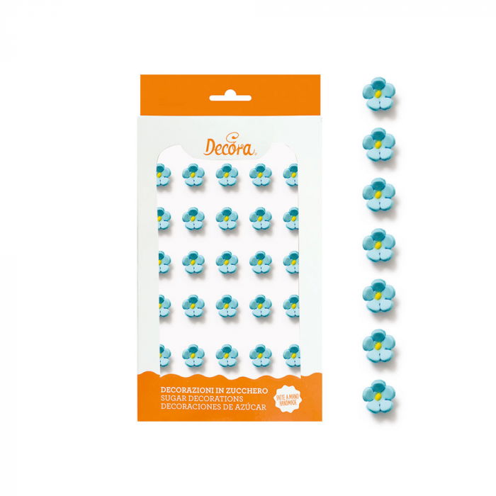 Decor Zahar - Floricele Bleu Ø 1 cm, 30 buc [1]