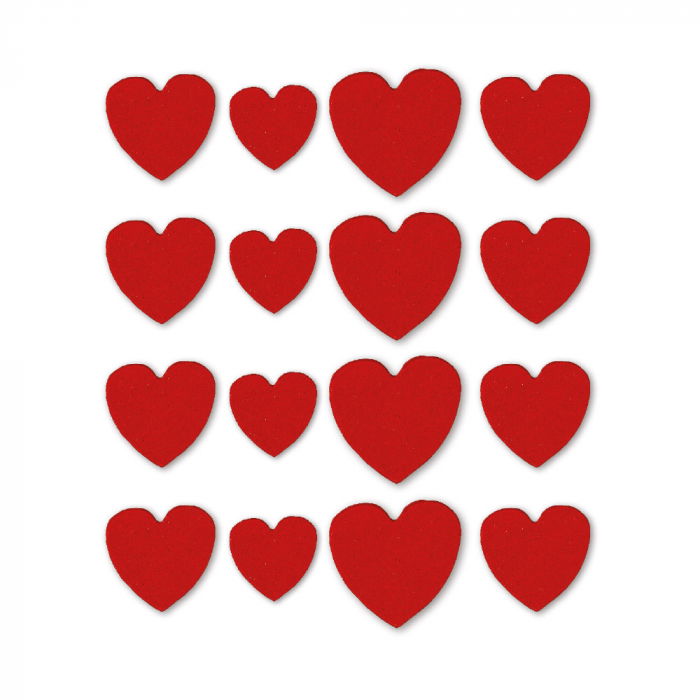 Decor Zahar - Inimioare Rosii Ø 1.5, 2 si 3 cm, 16 buc [2]