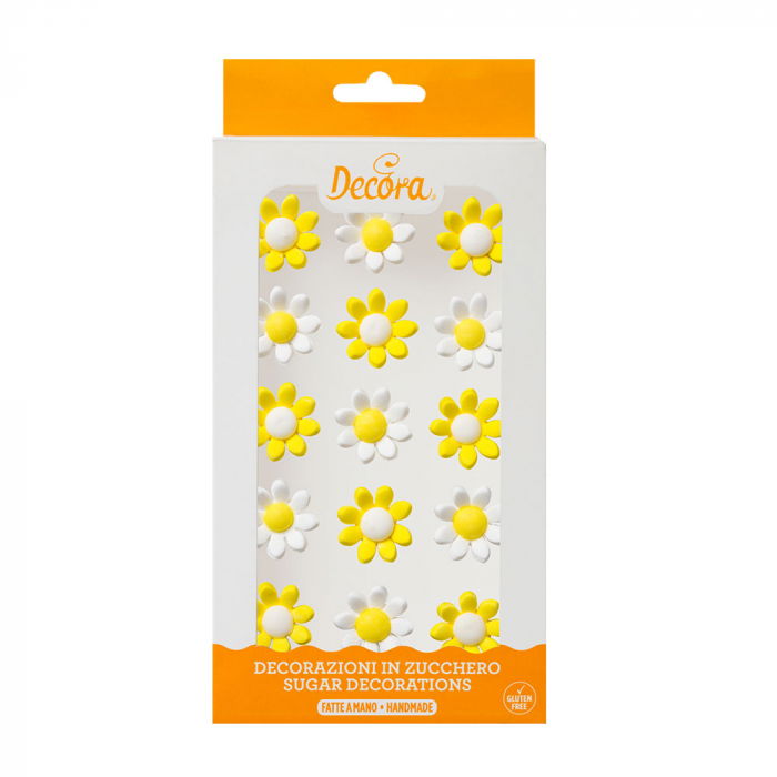 Decor Zahar - Margarete Alb Galben Ø 2.4 cm, 15 buc [1]