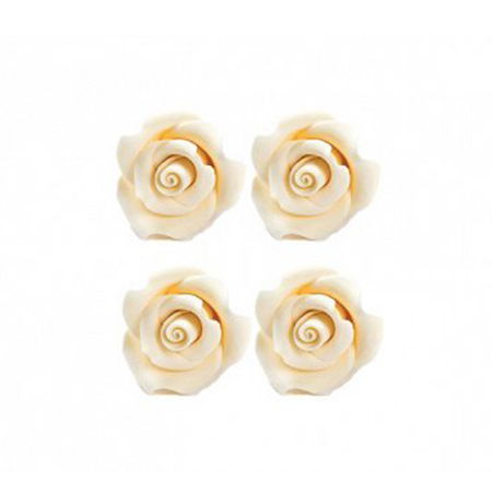 Decor Zahar - Trandafiri Ivoriu Ø 3.5 cm, 30 buc [1]