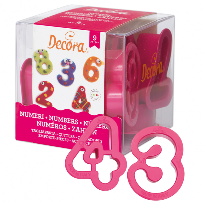 Decupatoare Cifre Ø 5.2 x H 2.2 cm, Material Plastic, Set 9 Buc [2]