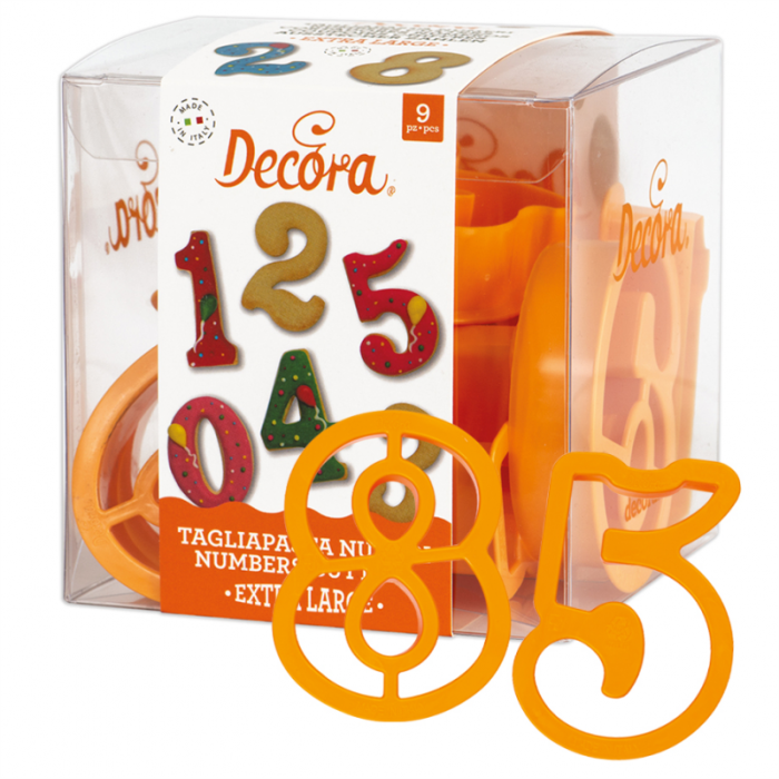 Decupatoare Cifre Ø 7.5 x H 2.2 cm, Material Plastic, Set 9 Buc [2]