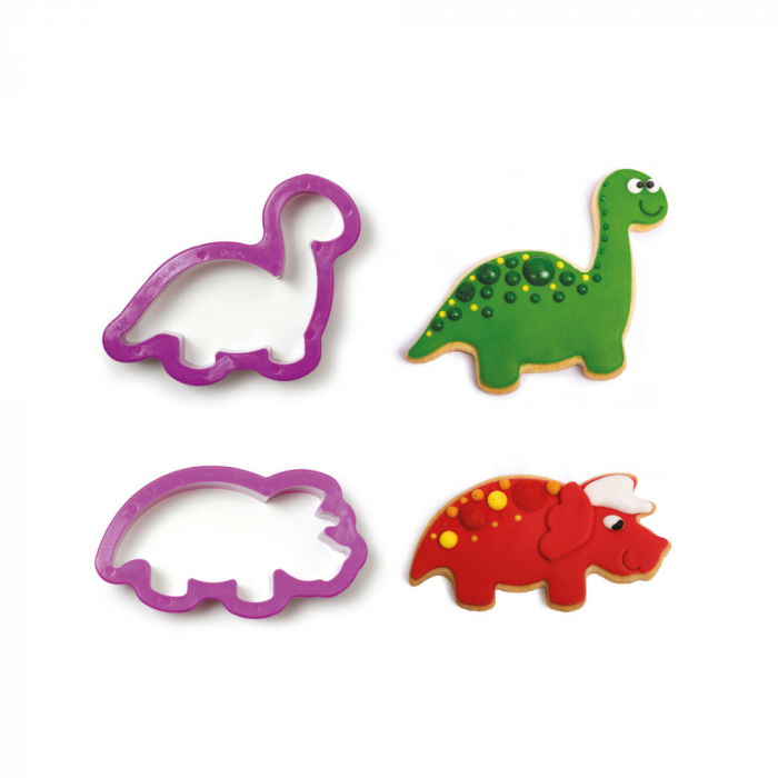 Dinozauri - Decupatoare Plastic Ø 9 si 10 x H 2.2 cm, Set 2 Buc [1]
