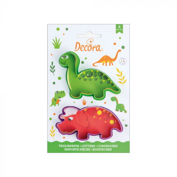 Dinozauri - Decupatoare Plastic Ø 9 si 10 x H 2.2 cm, Set 2 Buc [3]
