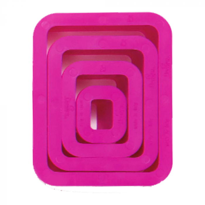 Dreptunghi - Decupatoare Plastic 1.5 - 7.5 x H 2.2 cm, Set 4 Buc [1]