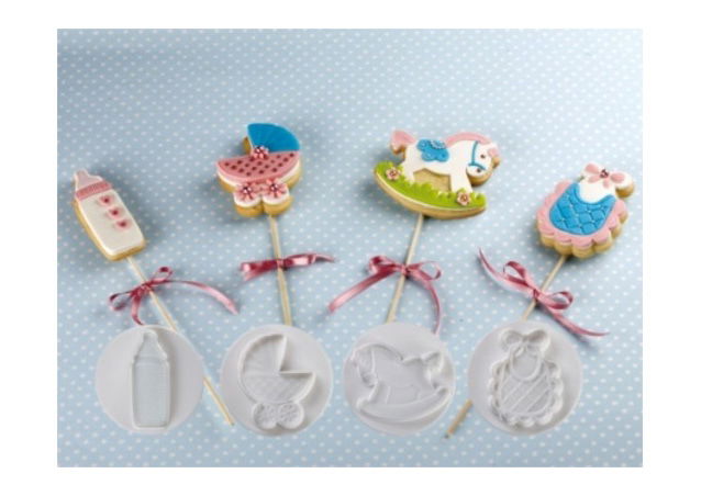 Bebe - Decupatoare Plastic cu Extractor Ø 8 cm, Set 4 Buc [11]