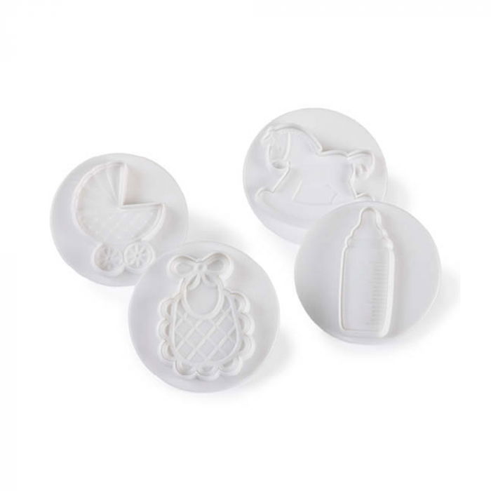 Bebe - Decupatoare Plastic cu Extractor Ø 8 cm, Set 4 Buc [1]