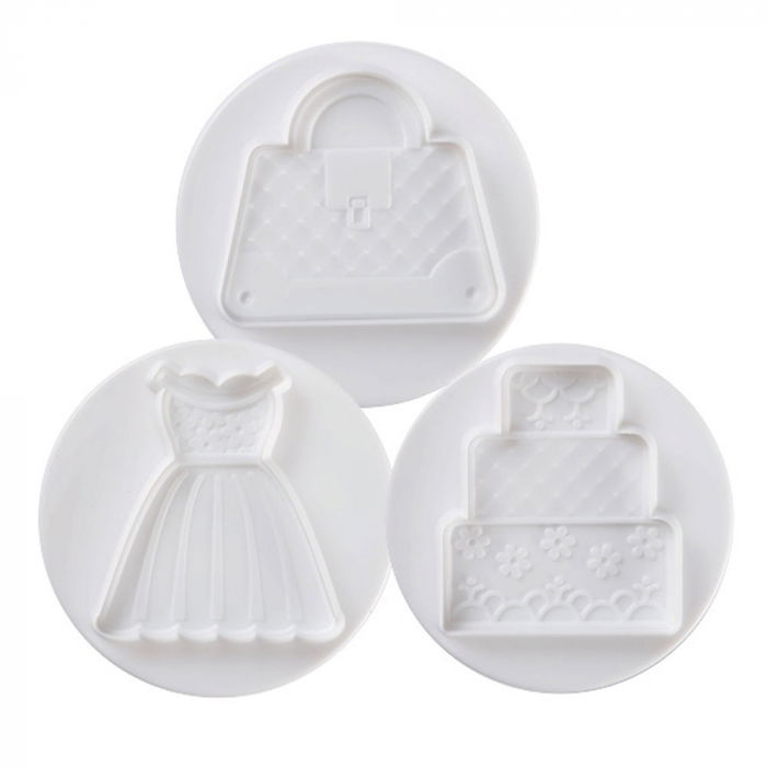 Party Fashion - Decupatoare Plastic cu Extractor Ø 7.2 - 8.7 cm, Set 3 Buc [1]