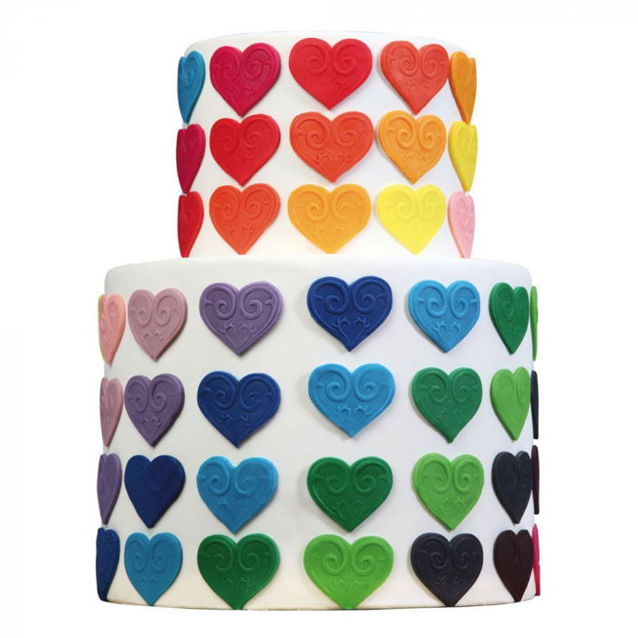 Inima Decorata - Decupatoare Plastic cu Extractor Ø 4 - 6 cm, Set 2 Buc [4]