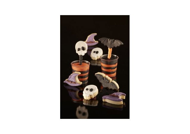 Biscuiti sau Decoruri Halloween - Decupatoare Plastic cu Extractor Ø 3 - 5.5 cm, Set 3 Buc [2]