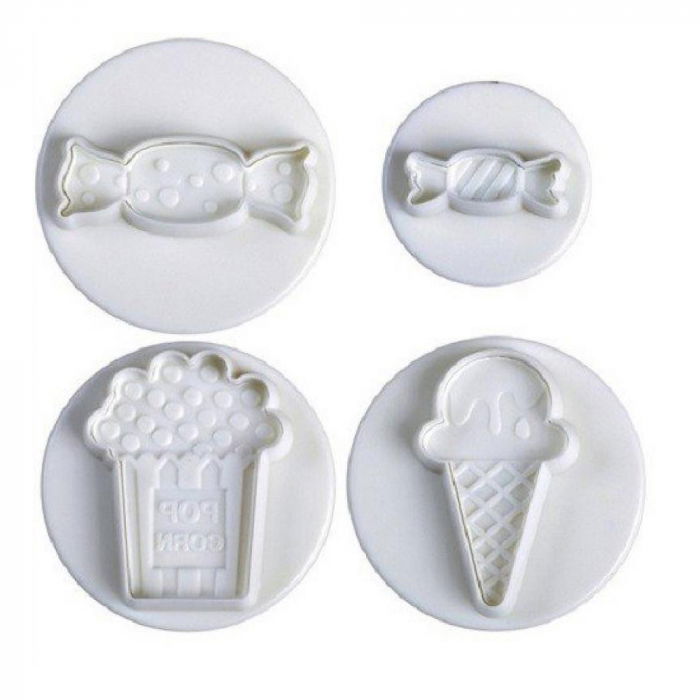 Party - Decupatoare Plastic cu Extractor Ø 3.6 - 6 cm, Set 4 Buc [1]