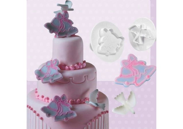 Porumbel si Clopotel - Decupatoare Plastic cu Extractor Ø 5.7 si 6.2 cm, Set 2 Buc [3]