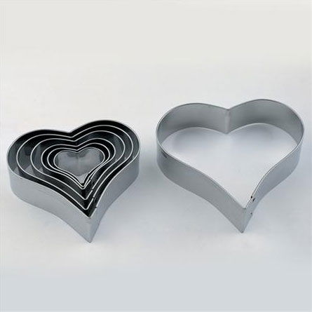 Inima - Decupatoare Inox Ø 3 - 9 x H 2 cm, Cutie 7 Buc [1]