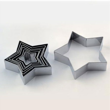 Stea - Decupatoare Inox Ø 3 - 9 x H 2 cm, Cutie 7 Buc [1]