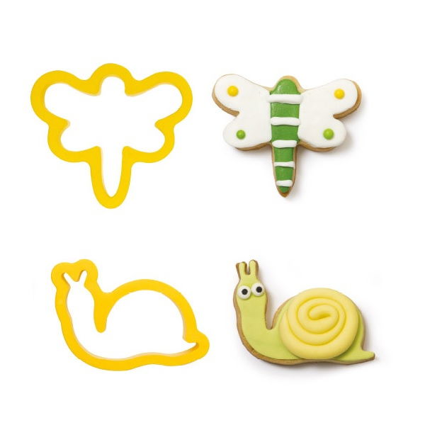 Libelula si Melc - Decupatoare Plastic Ø 9 x H 2.2 cm, Set 2 Buc [2]