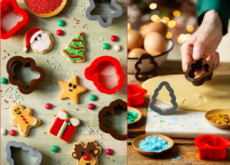 Decupatoare Plastic Craciun 6 Modele 3 - 4 x H 2.2 cm, 60 buc [3]