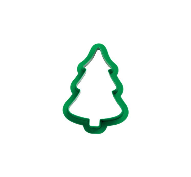 Decupatoare Plastic Craciun - Bradut, Ø 8 x H 2 cm [1]
