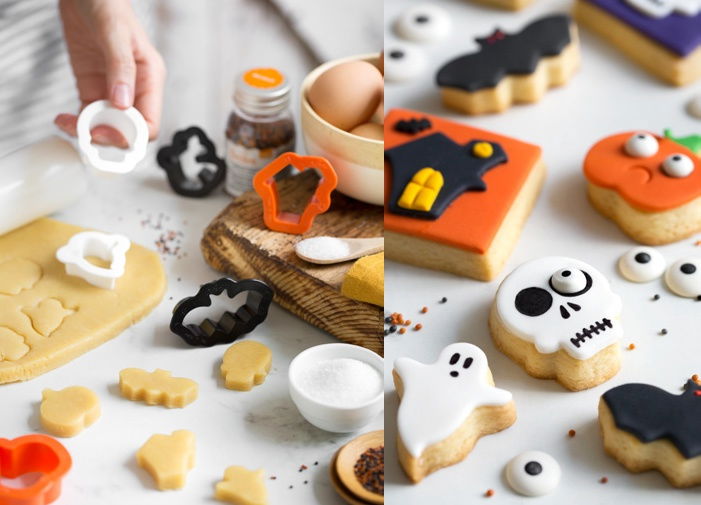 Decupatoare Plastic Halloween 6 Modele, 3 - 4 x H 2.2 cm, 60 buc [2]