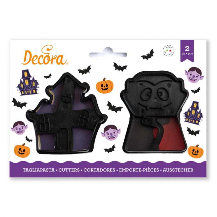 Decupatoare Plastic Halloween - Casa Vampirilor Ø 8 x H 2.2 cm, 2 Buc [1]
