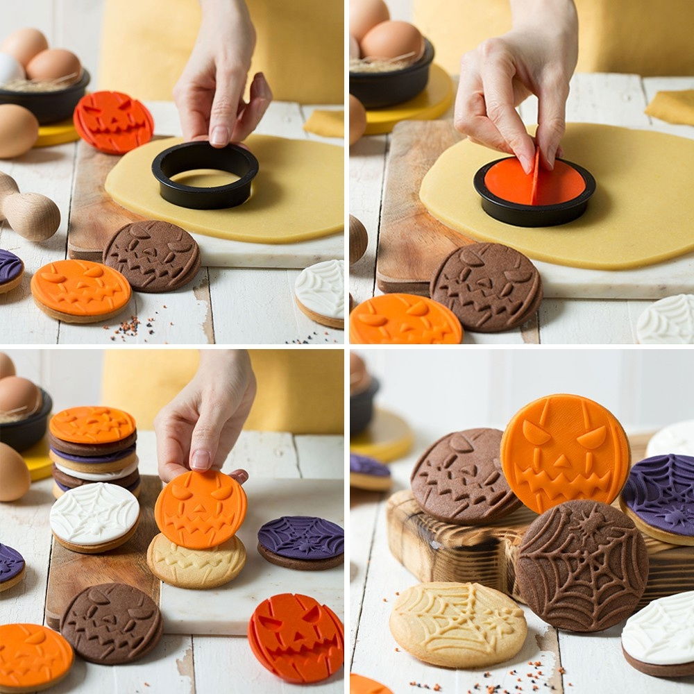 Decupatoare Plastic Halloween - Decor Biscuiti, Ø 6.5 x H 2.2 cm, 3 buc [3]