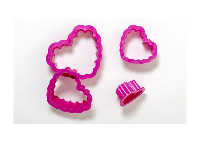 Inima Festonat - Decupatoare Plastic Ø 4 - 8 x H 2.2 cm, 4 Buc [4]