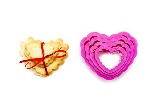 Inima Festonat - Decupatoare Plastic Ø 4 - 8 x H 2.2 cm, 4 Buc [3]