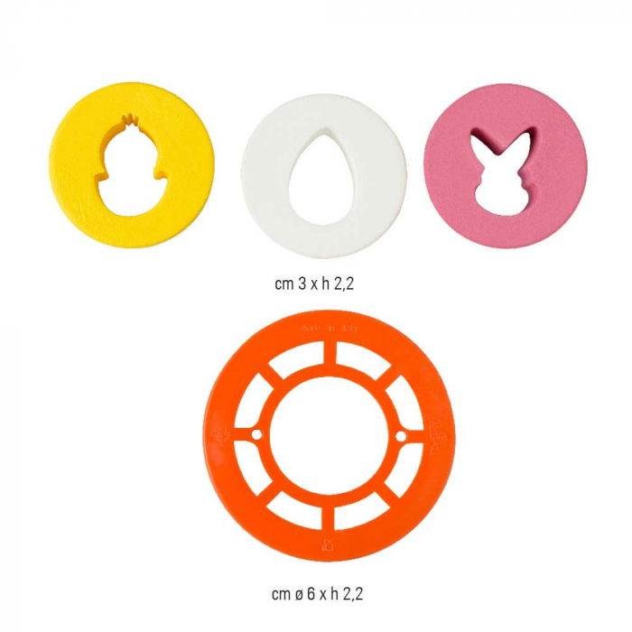 Decupatoare Plastic Mix & Match Paste, Ø 3 si 6 x H 2.2 cm, 4 buc [2]