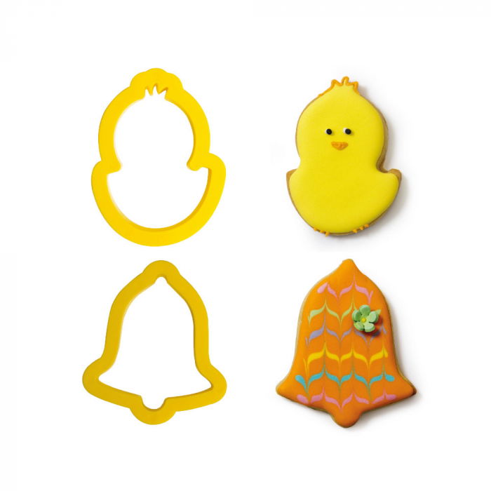 Decupatoare Plastic Puisor si Clopotel, Ø 7 si 8 x H 2.2 cm, 2 Buc [3]