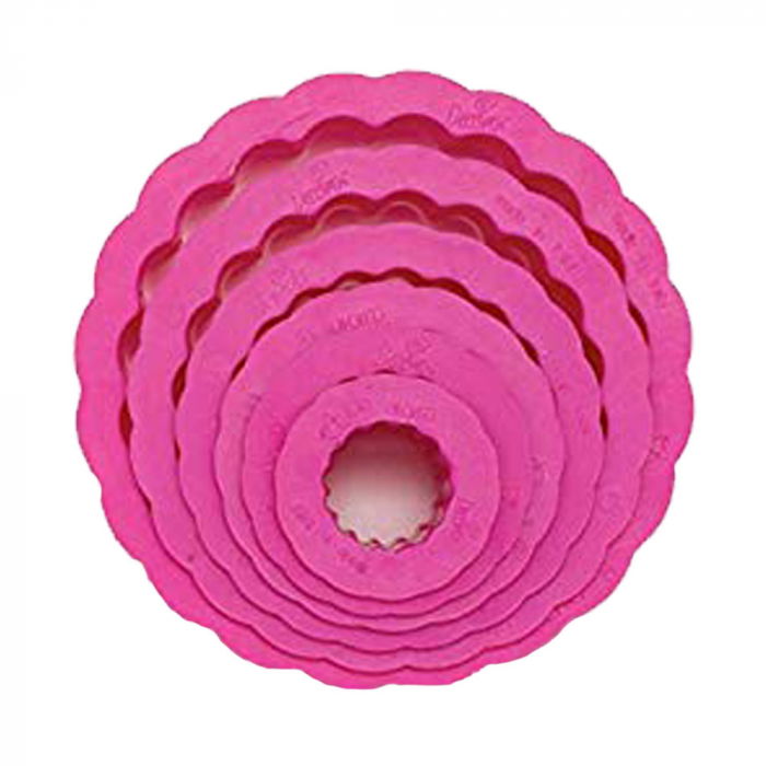 Rotund Festonat - Decupatoare Plastic Ø 1.5 - 8 x H 2.2 cm, Set 6 Buc [1]