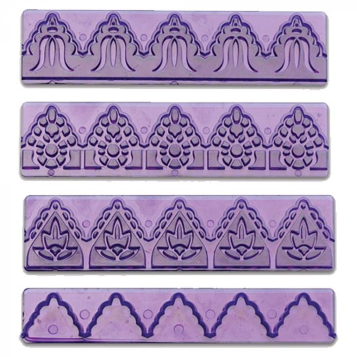 Decupator cu 3 Marcatoare Decor Margini / Borduri, 14 x 3.5 cm, Set 4 Buc [1]