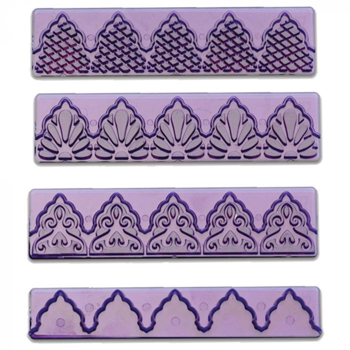 Decupator cu 3 Marcatoare Decor Margini / Borduri, 14 x 3.5 cm, Set 4 Buc [1]