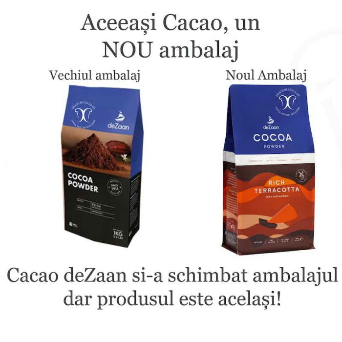 DeZaan Cacao pudra, 20-22% unt de cacao, Rich Terracotta 1 Kg [3]
