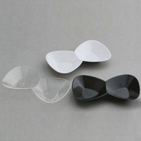 Farfuriute Double 11 x 6.5 x H 2 cm, Plastic Transparent, Set 20 Buc [2]