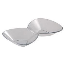 Farfuriute Double 11 x 6.5 x H 2 cm, Plastic Transparent, Set 25 Buc [1]
