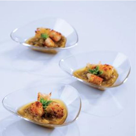 Farfuriute Single Ø 6.5 x H 1.5 cm, Plastic Transparent, Set 100 Buc [4]