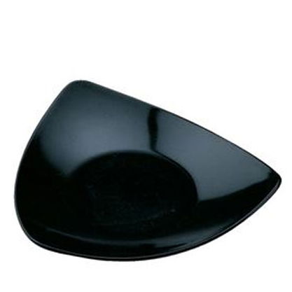 Farfuriute Triangle Ø 9 x H 1.5 cm, Plastic Negru, Set 100 Buc [1]