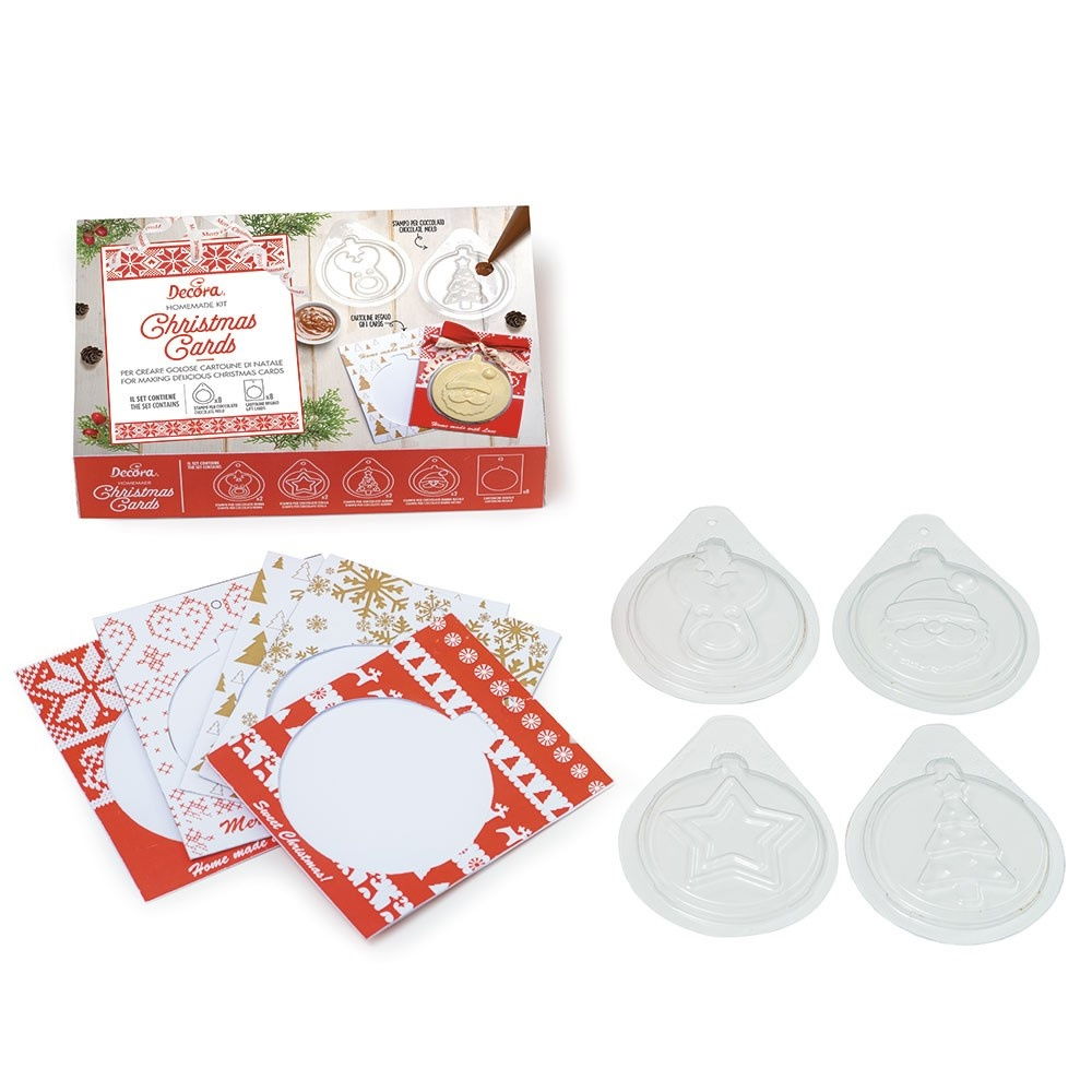 Felicitari Ciocolata Craciun - Set 8 Matrite Plastic 14.2 x 11.4 cm si Accesorii Ambalare [1]