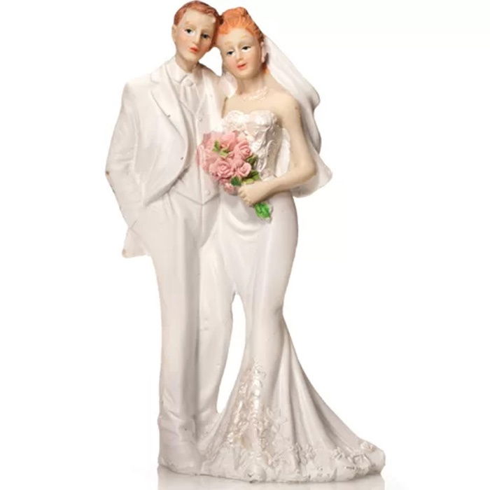 Figurina Tort Necomestibila, Mire si Mireasa Blonda H 14 cm [1]