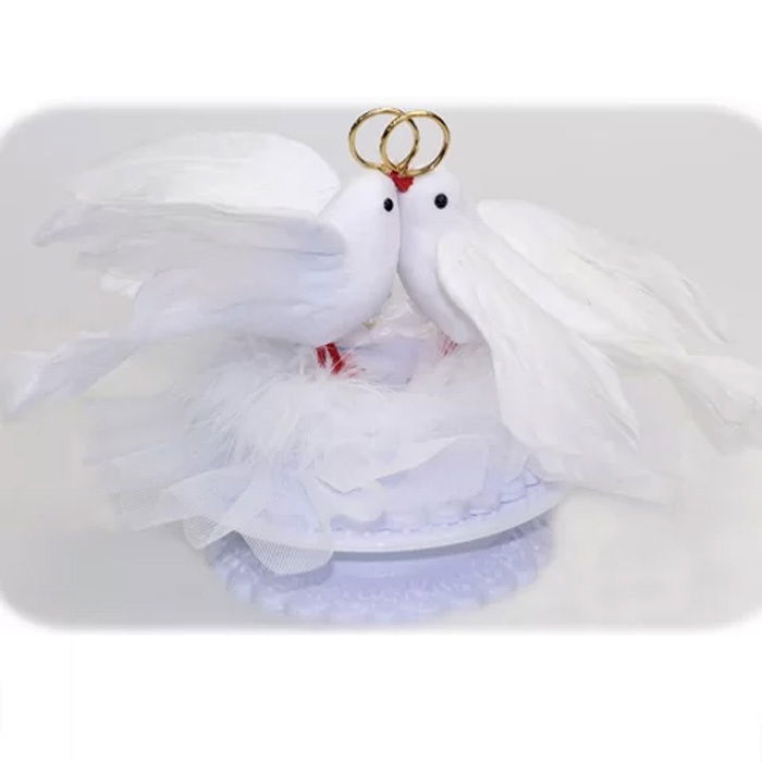 Figurina Tort Necomestibila, Porumbei Ø 16 cm [1]