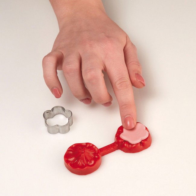 Floare de Cires - Decupator Inox si Mulaj Silicon Ø 2.5 cm, Set 2 Buc [7]