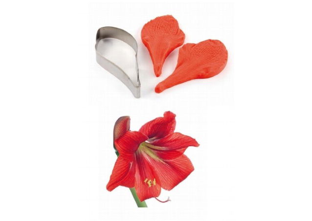 Crin Amaryllis Petale - Decupator Inox si Mulaj Silicon 12 x 6 cm, Set 3 Buc [3]