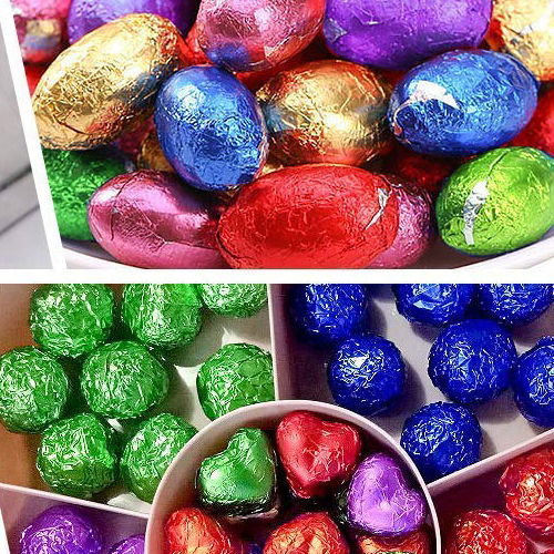 Foite Ambalare 10 x 10 cm, Aluminiu Fucsia, 150 Buc [5]