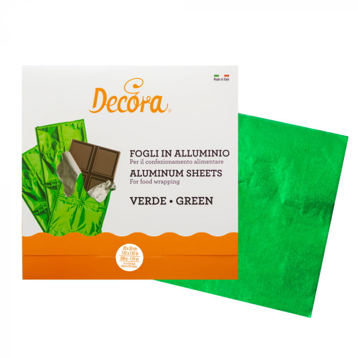 Foite Ambalare, Aluminiu Verde 20 x 20 cm, 150 Buc [1]