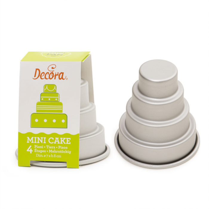 Forma 3D Coacere Minitortulet 4 Etaje Ø 7 x H 8 cm, Aluminiu Anodizat [1]